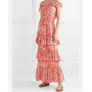 EYWASOULS MALIBU INKA TIERED‎ MAXI DRESS XS/S